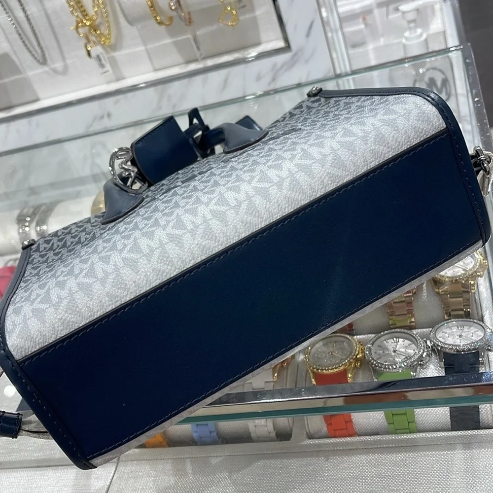 MICHAEL KORS Mirella Sm Ombré Signature Logo SHOPPER TZ XBODY Crossbody Satchel - Picture 12 of 16